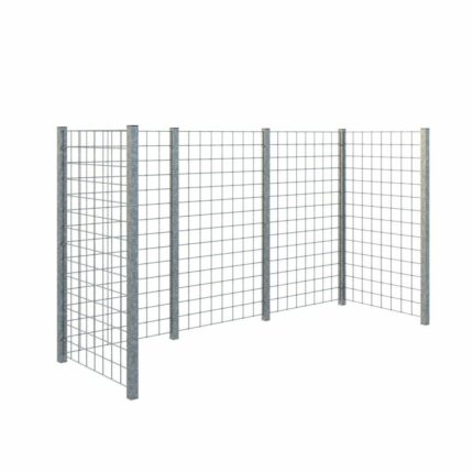 Renovasjonsskjul stålespalier - 258×89×147 cm