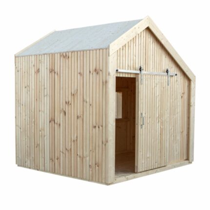 Cozy lekehus - 184×208 cm m/benk - ubehandlet - inkl. takpapp/aluminiumslister