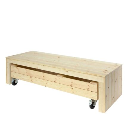 Fun sandkasse m/hjul og benk - 180 cm