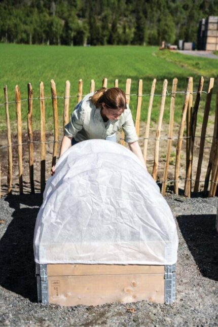 Fiberduk 50g/m² med strikk, til pallekarmbøyler