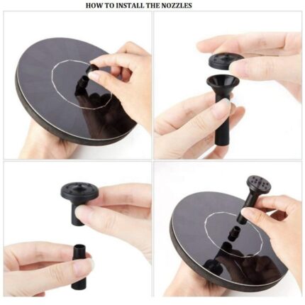 Solcelledrevet fontene 16 x 16 cm