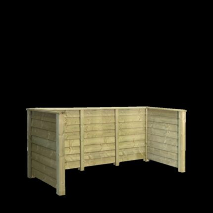 Søppelbod Klink profil - trykkimpregneret m/trestolper til nedgravning - PEFC