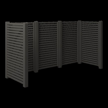 Søppelbod Tokyo - umbragrå - m/trestolper for nedgraving