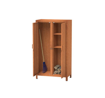 Vedskap cortenstål 1000x500x1800